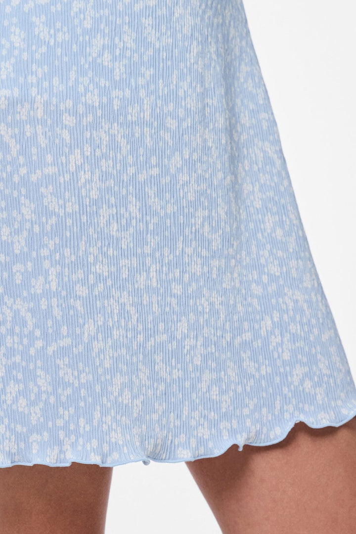 Pieces - Pcflora Short Skirt - 4699155 Cashmere Blue Small Flower