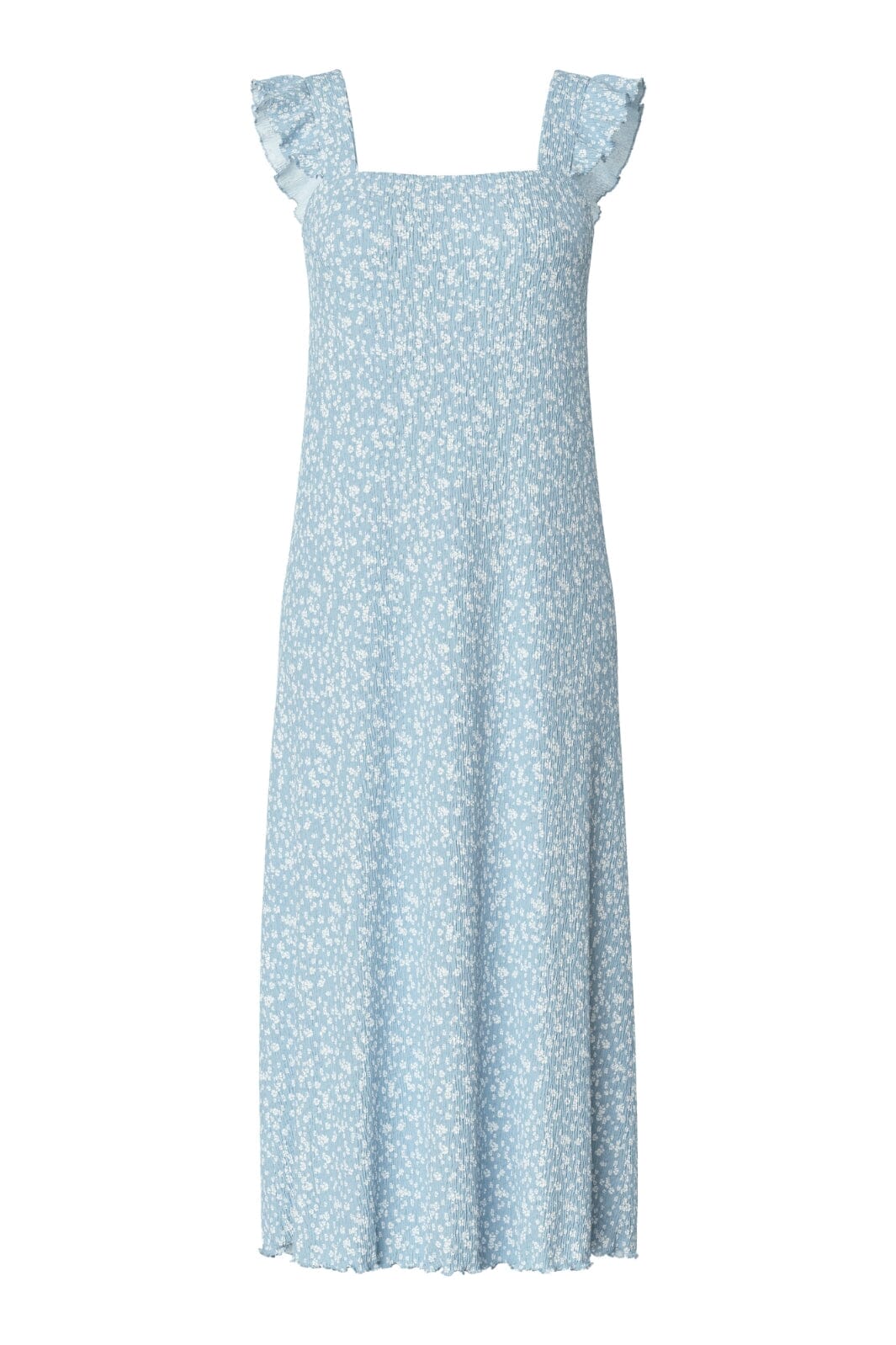 Pieces - Pcflora Strap Flounce Dress Msa - 4699185 Cashmere Blue Small Flower