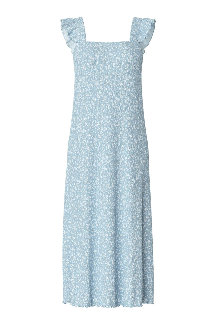 Pieces - Pcflora Strap Flounce Dress Msa - 4699185 Cashmere Blue Small Flower