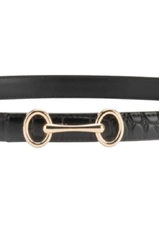 Plissé Copenhagen - Grace Croco Belt 70-820-631 - Black