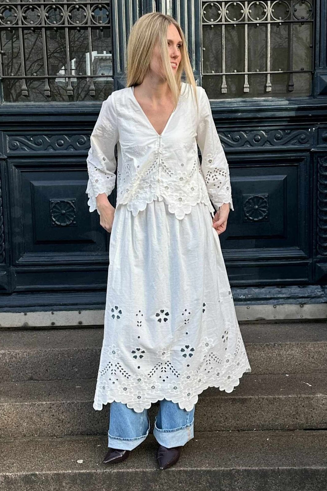 Sissel Edelbo - Trine Skirt SE 1635 - White Cutwork