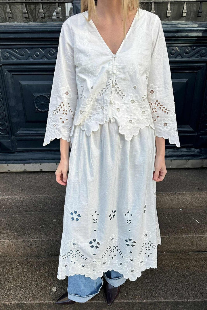 Sissel Edelbo - Trine Top SE 1636 - White Cutwork