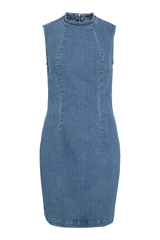 Forudbestilling - Vila - Vinona S/L Denim Dress - 4957322 Medium Blue Denim