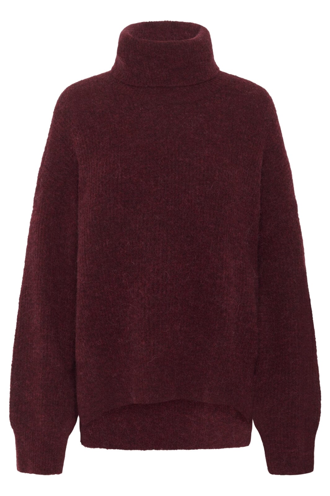 Gestuz - Alphagz Rollneck 10909446 - 107340 - Blood Red Mélange Strikbluser 