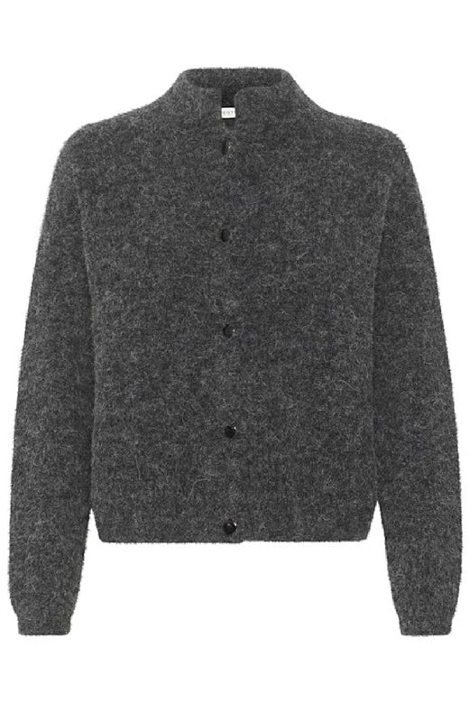 Gestuz - Alphagz Short Cardigan - 106286 Charcoal Melange Cardigans 