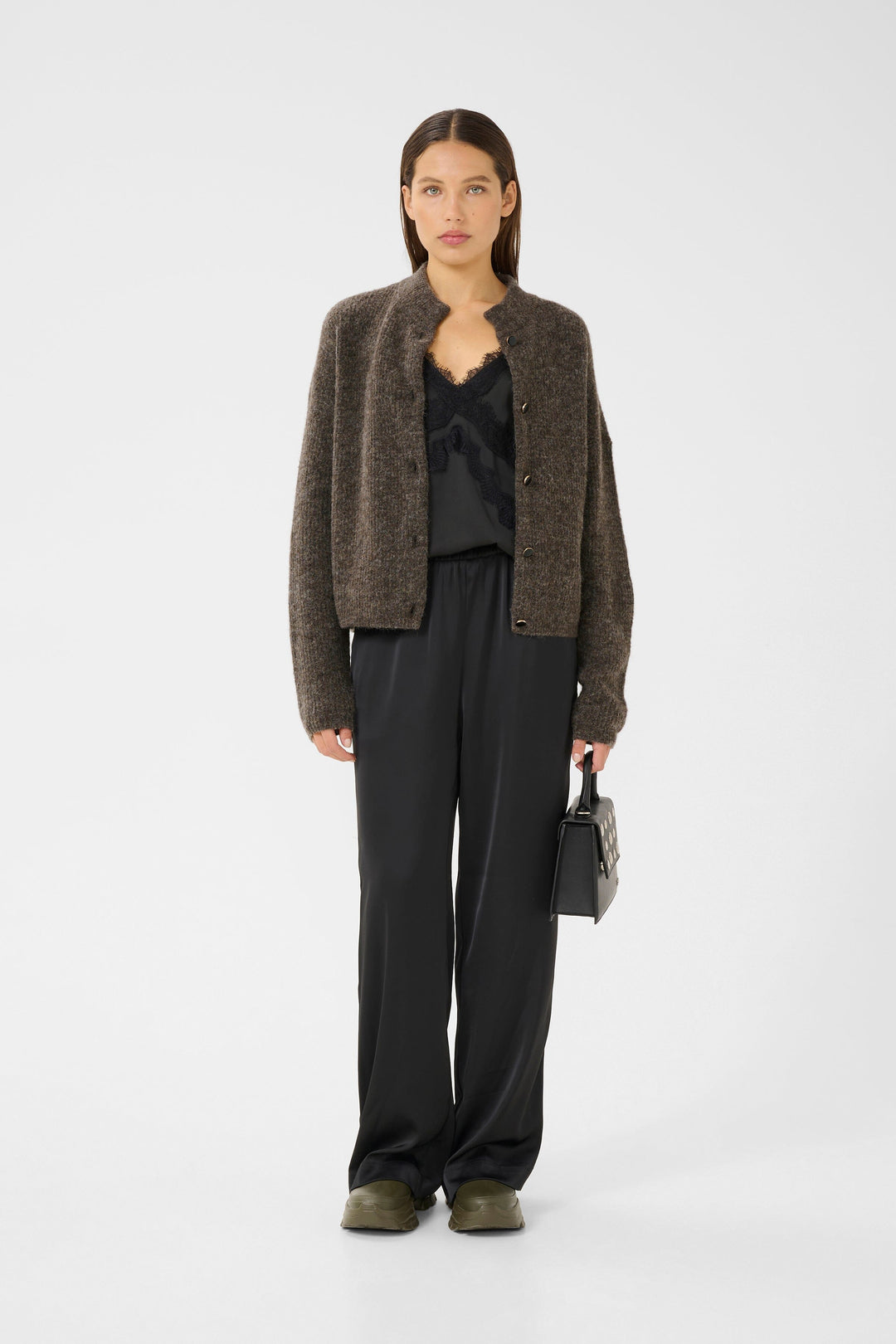 Gestuz - Alphagz Short Cardigan 10905931 - 107959 - Chestnut Melange Cardigans 