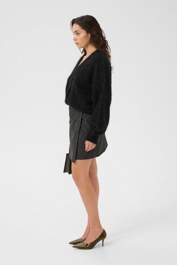 Gestuz - Gzadira Wrap Skirt 10910710 - 100494 - Dark Grey Melange Nederdele 