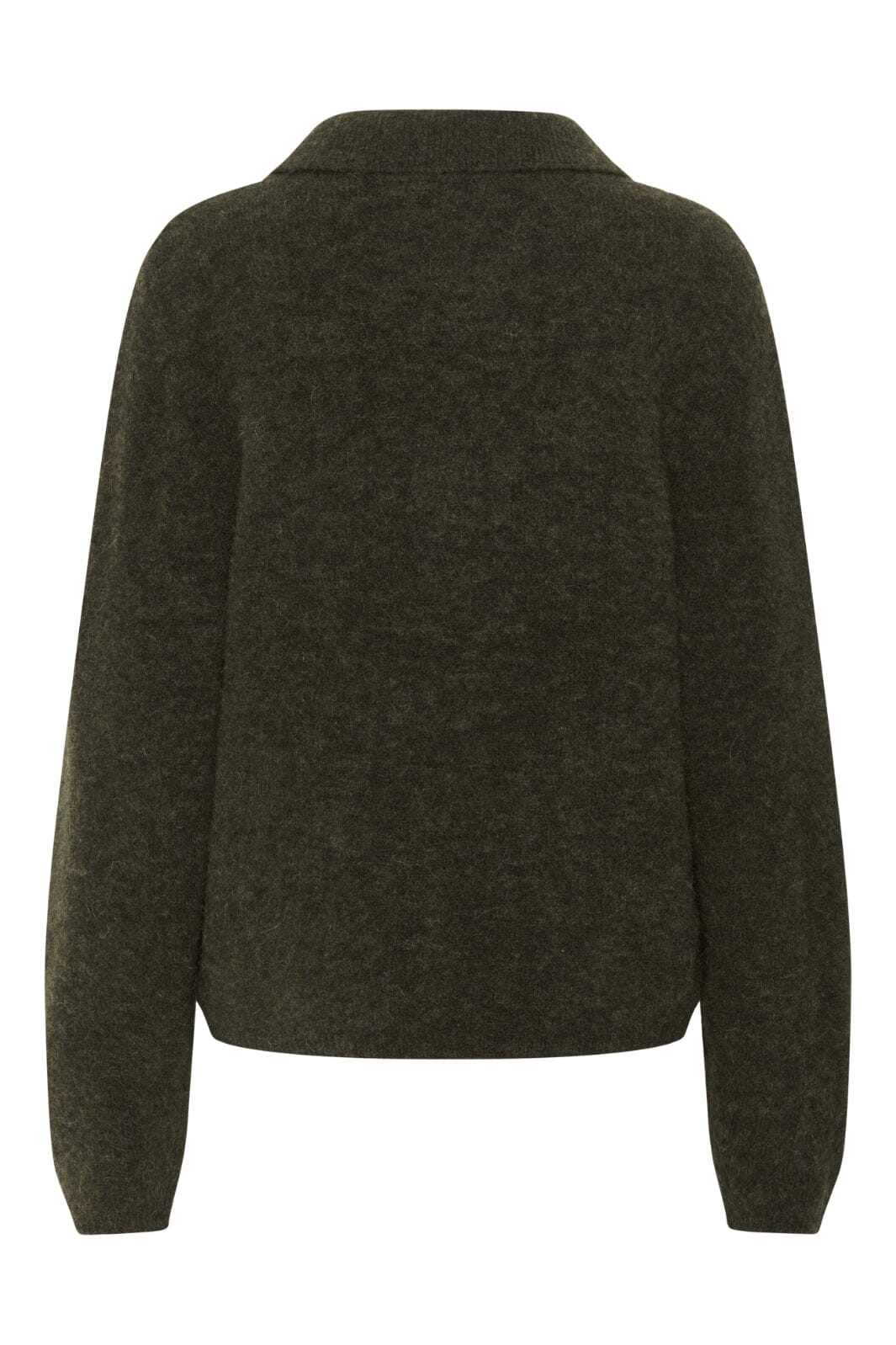 Gestuz - Gzalpha Polo Pullover 10910589 - 108311 - Olive Mélange Strikbluser 
