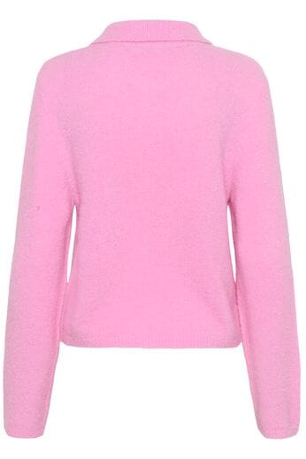 Gestuz - Gzalpha Polo Pullover 10910589 - 108700 - Begonia Mélange Strikbluser 
