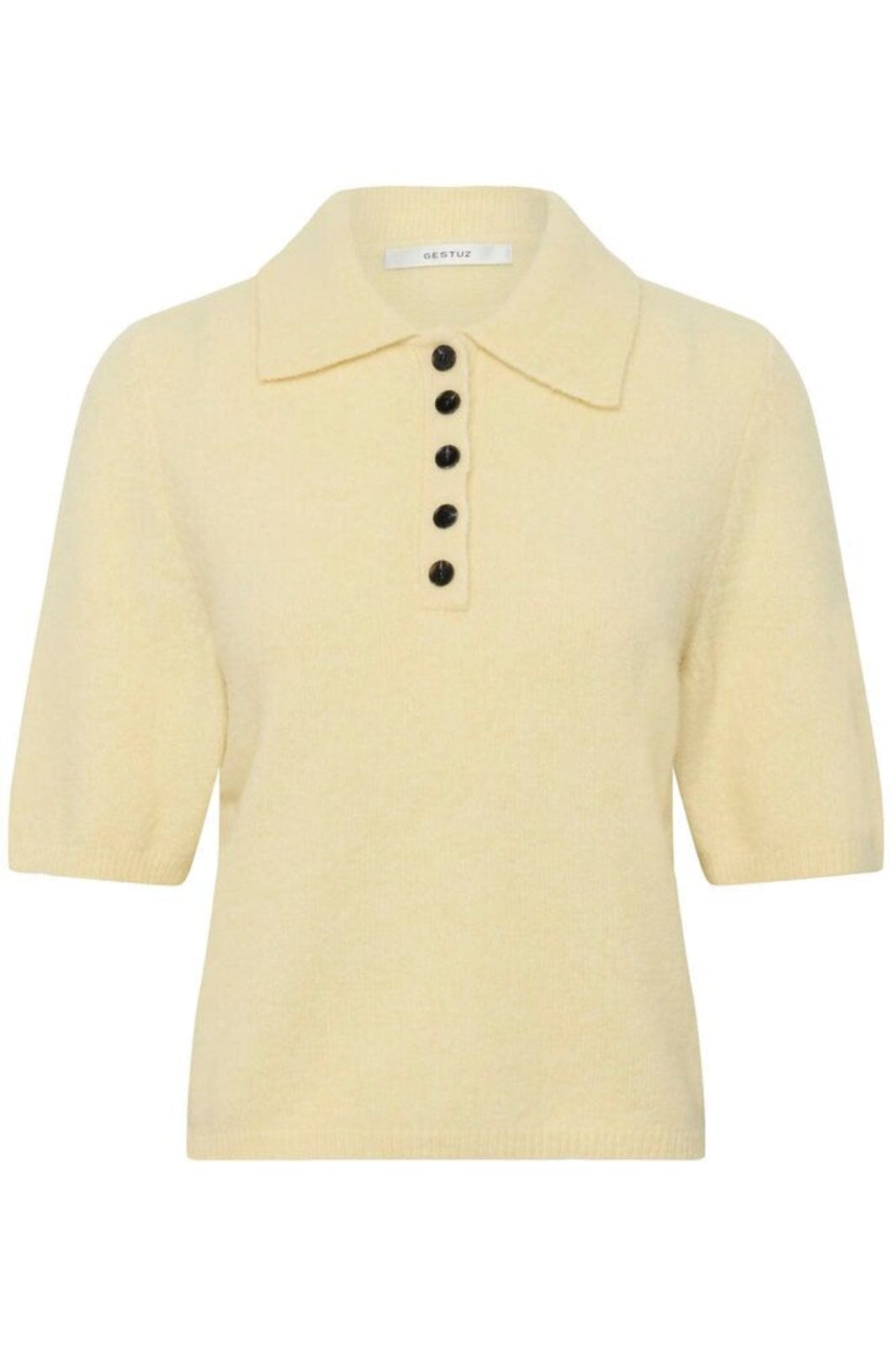 Gestuz - Gzalpha Ss Polo Pullover 10910852 - 109240 - Frozen Dew Mélange Strikbluser 