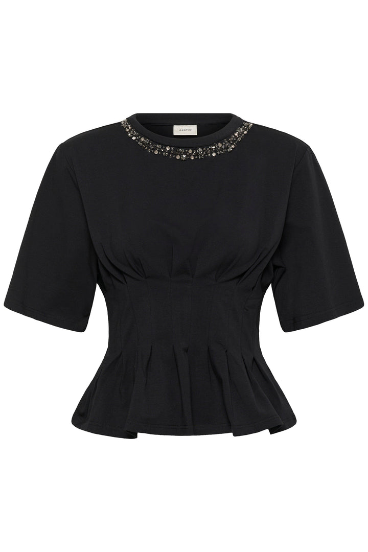 Gestuz - Gzinez Deco Tee 10911653 - 100017 - Black T-shirts 