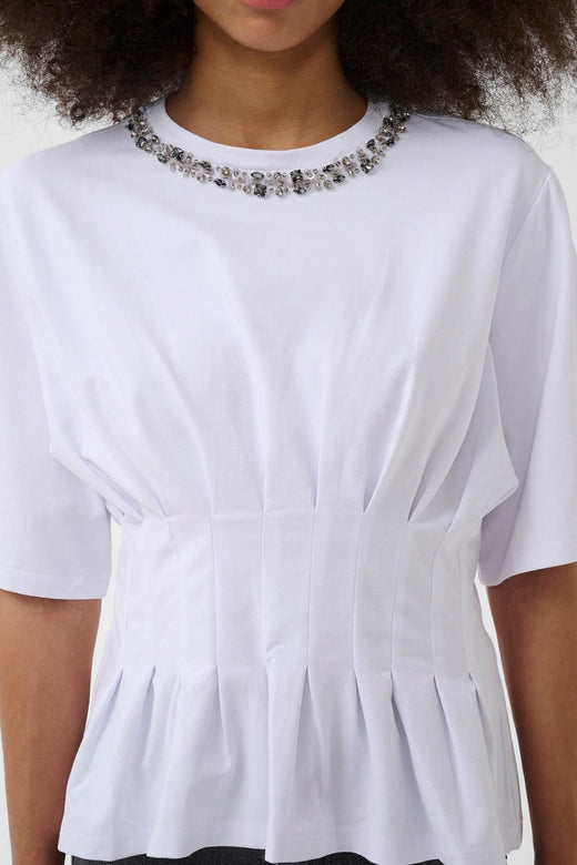 Gestuz - Gzinez Deco Tee 10911653 - 110601 - Bright White T-shirts 