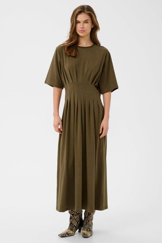 Gestuz - Gzinez Long Dress 10911383 - 190622 - Military Olive Kjoler 