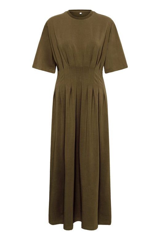 Gestuz - Gzinez Long Dress 10911383 - 190622 - Military Olive Kjoler 