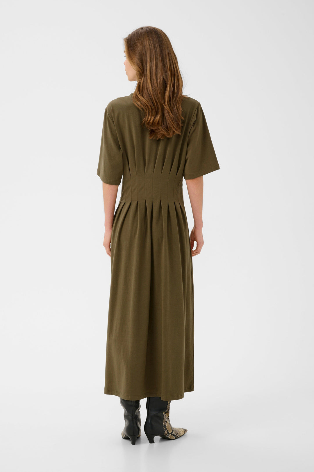 Gestuz - Gzinez Long Dress 10911383 - 190622 - Military Olive Kjoler 
