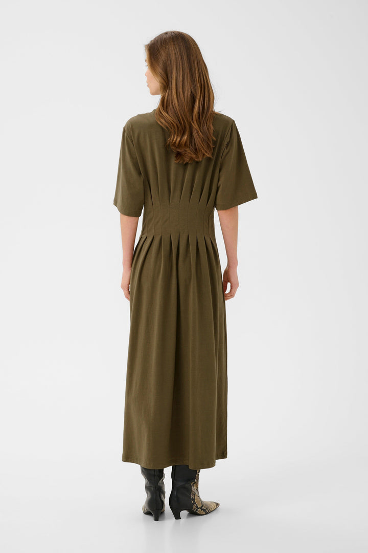 Gestuz - Gzinez Long Dress 10911383 - 190622 - Military Olive Kjoler 