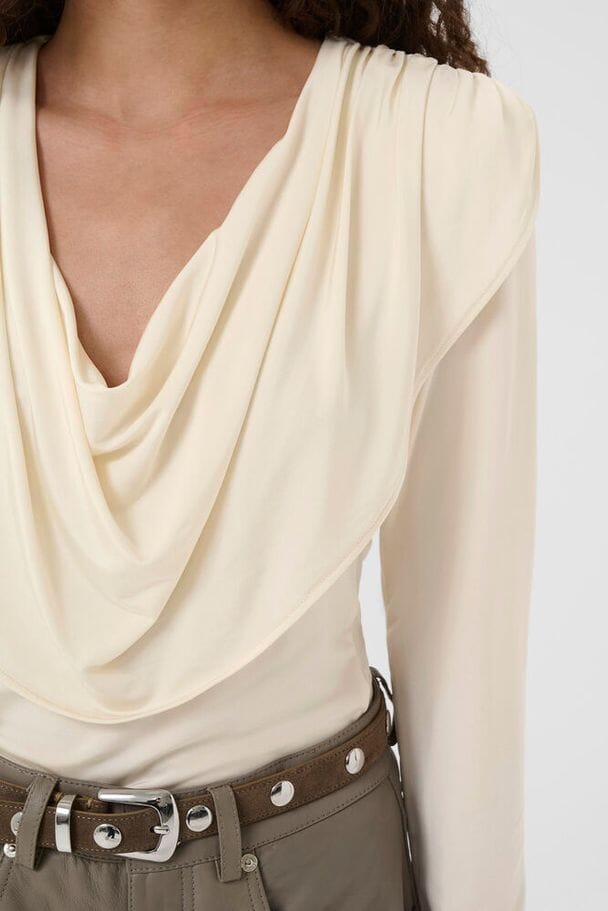 Gestuz - Gzlaily Ls Top 10910980 - 110103 - Egret Bluser 