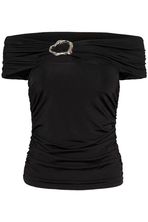 Gestuz - Gzlaily Off Shoulder Top 10911093 - 100017 - Black Bluser 