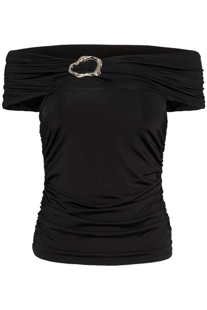 Gestuz - Gzlaily Off Shoulder Top 10911093 - 100017 - Black Bluser 