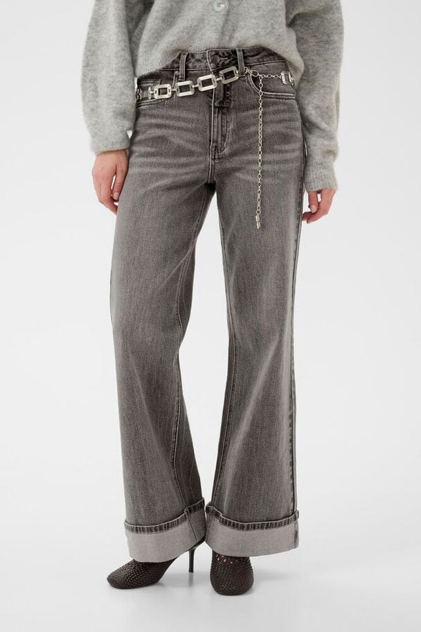 Gestuz - Gzsara Wide Jeans 10910809 - 102235 - Washed Light Grey Jeans 