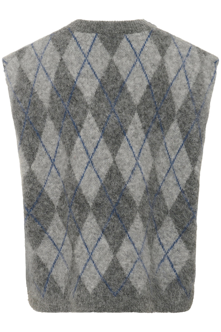 Gestuz - Gzsasi Vest 10910731 - 108584 - Check Dark Grey/Grey/Blue Comb Frakker 