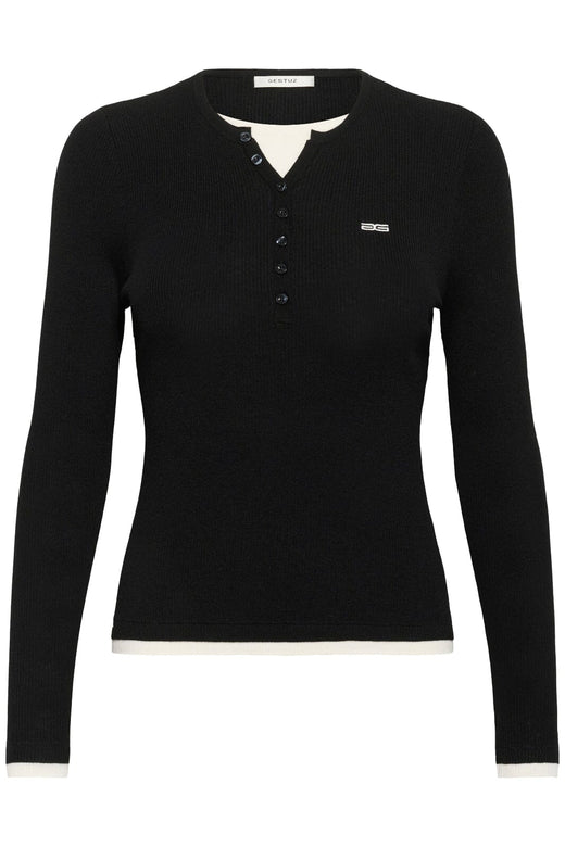 Gestuz - Gztrisha Pullover 10910848 - 100017 - Black Strikbluser 