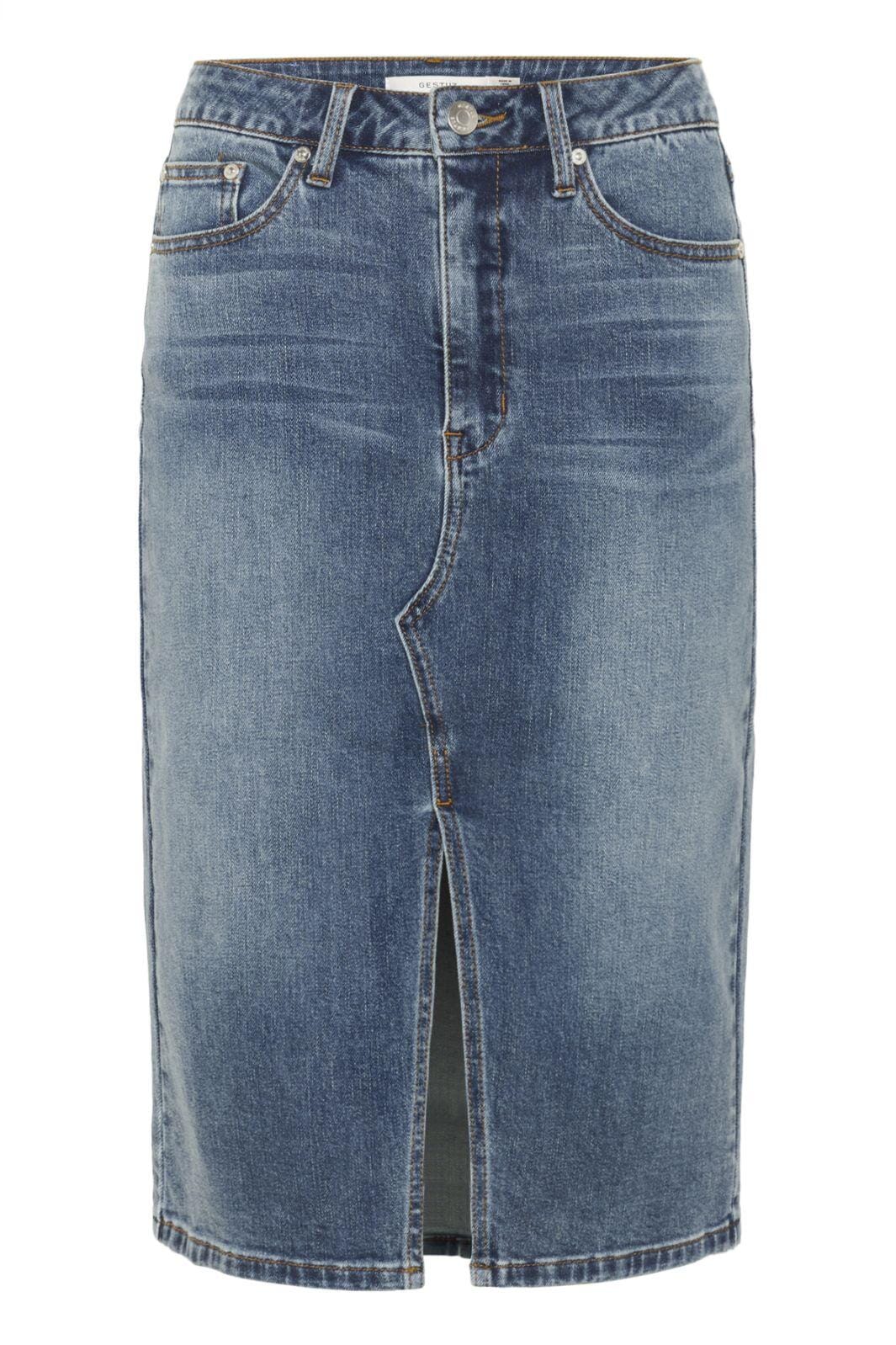 Gestuz - Gzviva Pencil Skirt 10910730 - 108303 - Vintage Blue Denim Nederdele 
