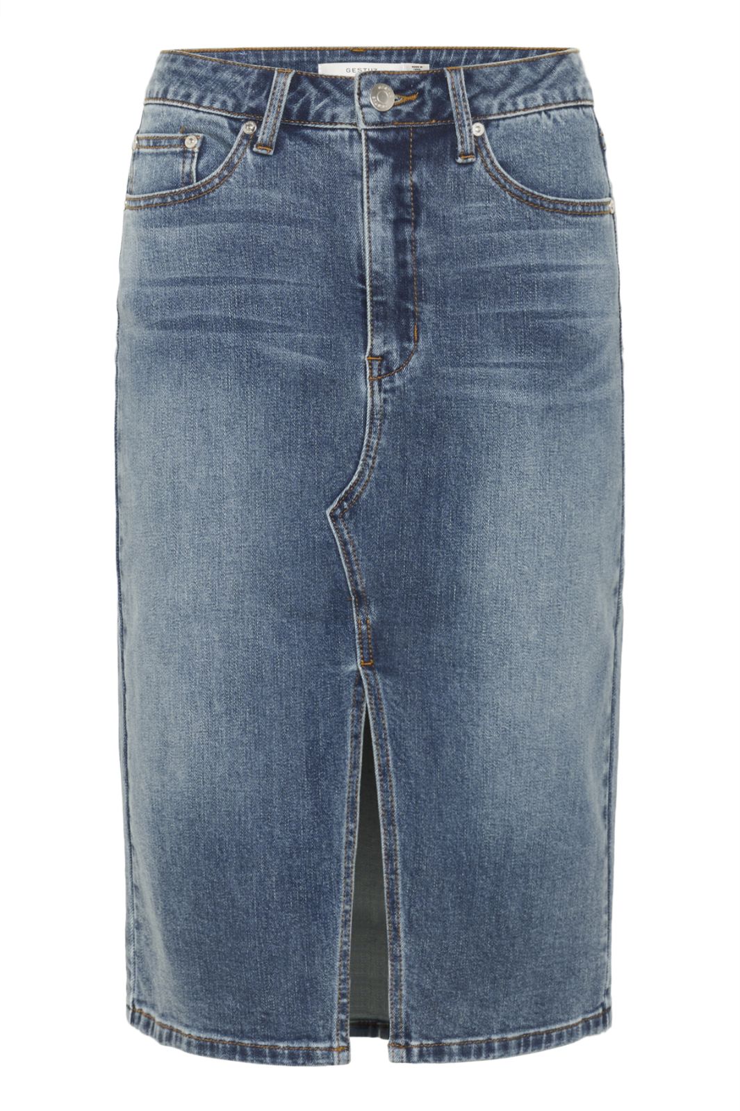 Gestuz - Gzviva Pencil Skirt 10910730 - 108303 - Vintage Blue Denim Nederdele 