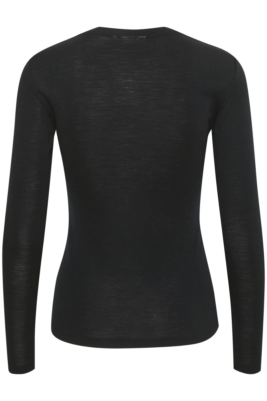 Gestuz - NiniaGZ ls wool roundneck - Black Bluser 