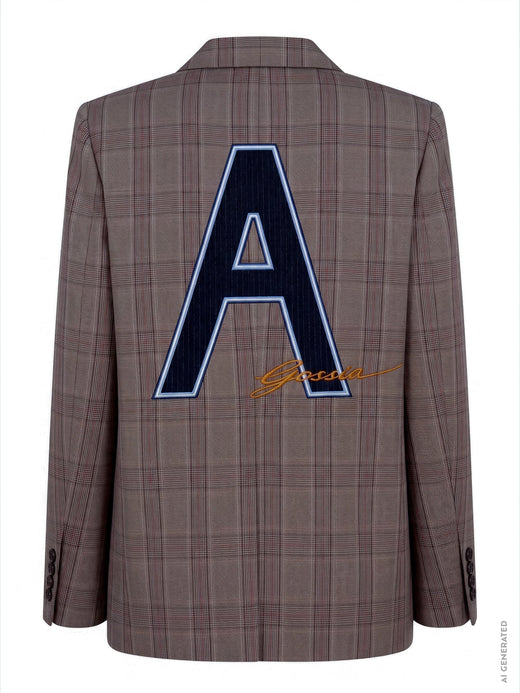Gossia - Beatricego Blazer G3322 - Brown Blue Checks Blazere 