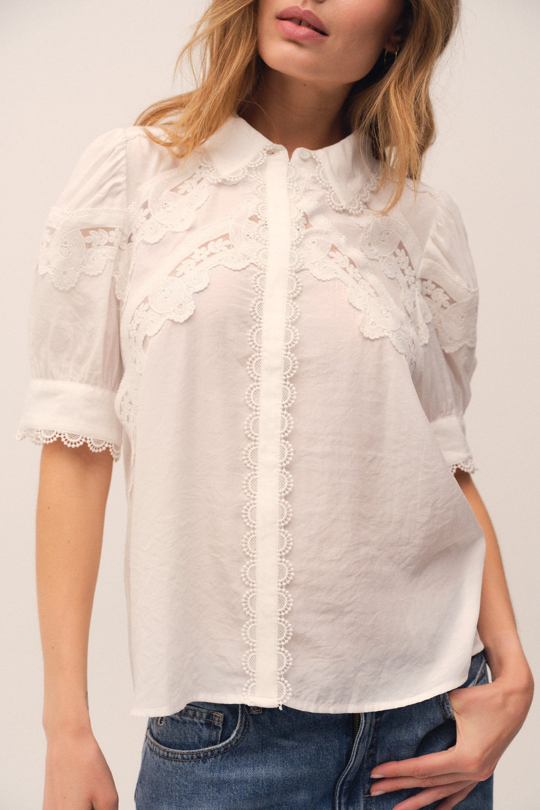 Gossia - Cornago Shirt G2938 - Off-White Skjorter 