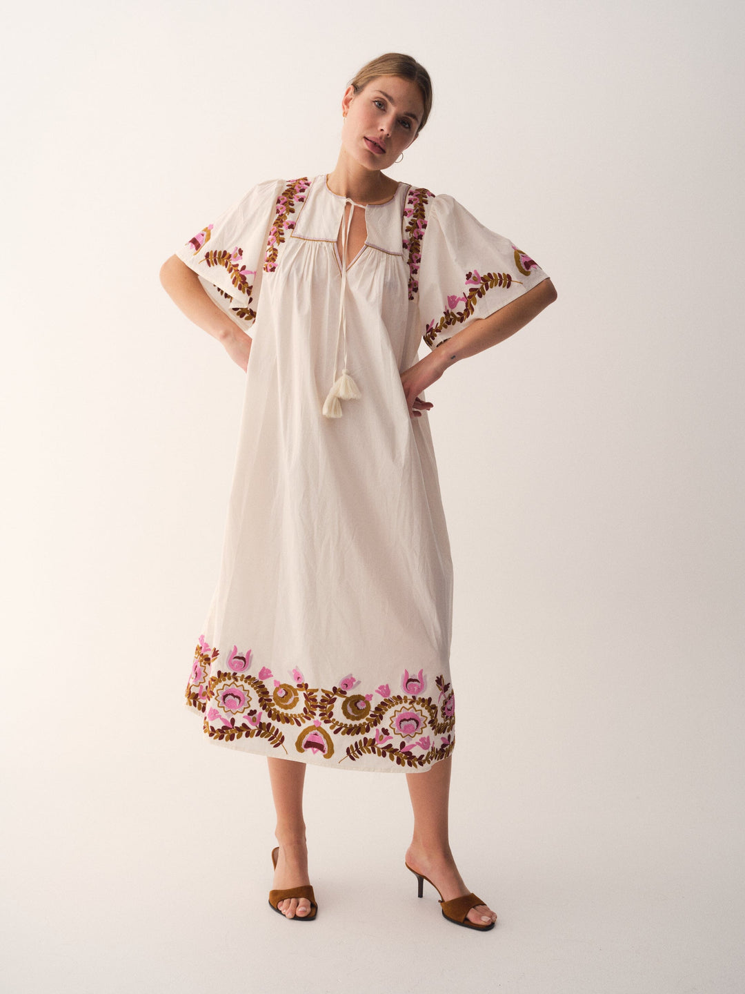 Gossia - Genago Dress G2868 - Off-White Kjoler 