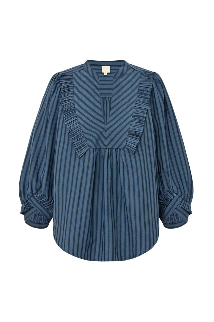 Gossia - Meego Vibs Blouse G2854 - Blue Stripes