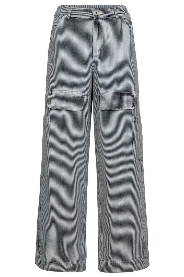 Gossia - Rosanngo Pants G2826 - Off-White Blue Striped Bukser 