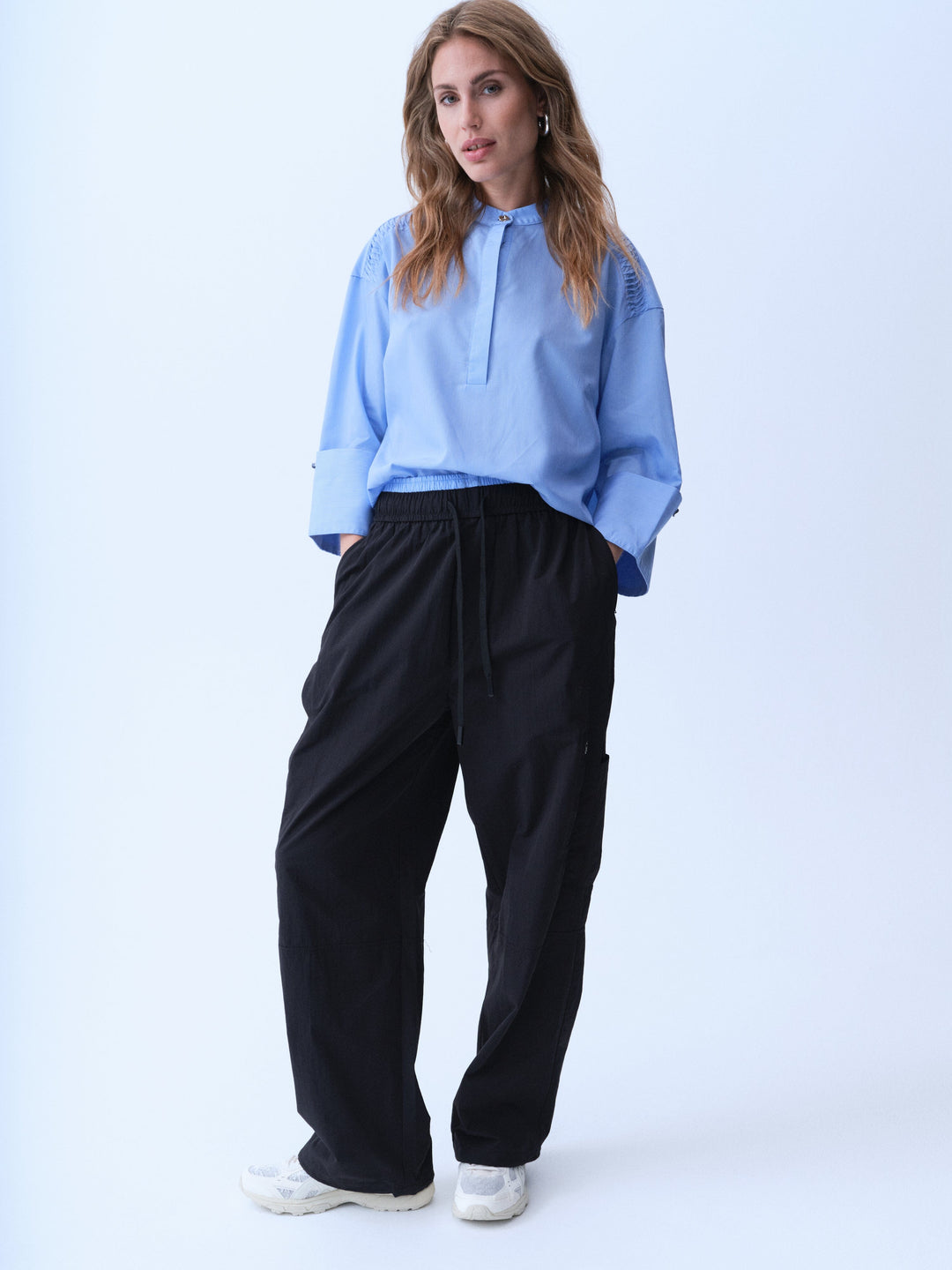 Gossia - Roselillego Blouse G2742 - Blue Striped Bluser 