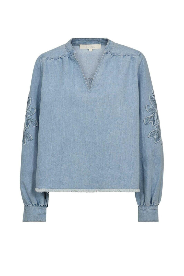 Gossia - Salomago Blouse G2747 - Light Blue Denim Bluser 