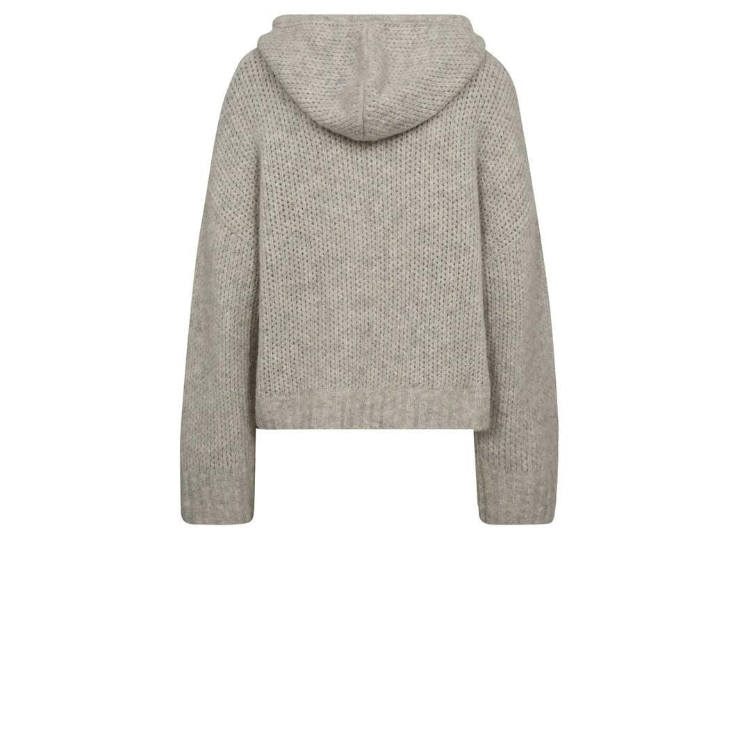 Gossia - Sanago Hoodie Jumper G2761 - Light Grey Melange Strikbluser 
