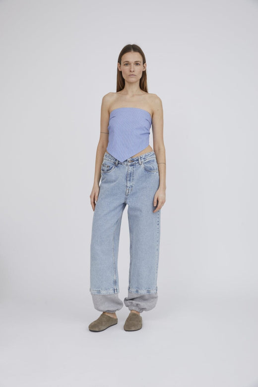 H2O Fagerholt - Holiday Wrap Top - 2513 Blue Stripe Toppe 