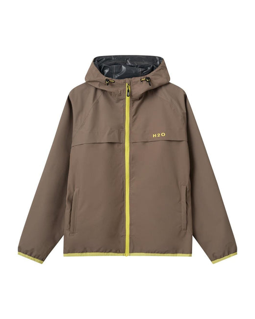 H2O - H2Rømø Festival Lw Rain Jacket Packable 100980-2 - 7023 - Dusty Oak/Just Yellow Regntøj 
