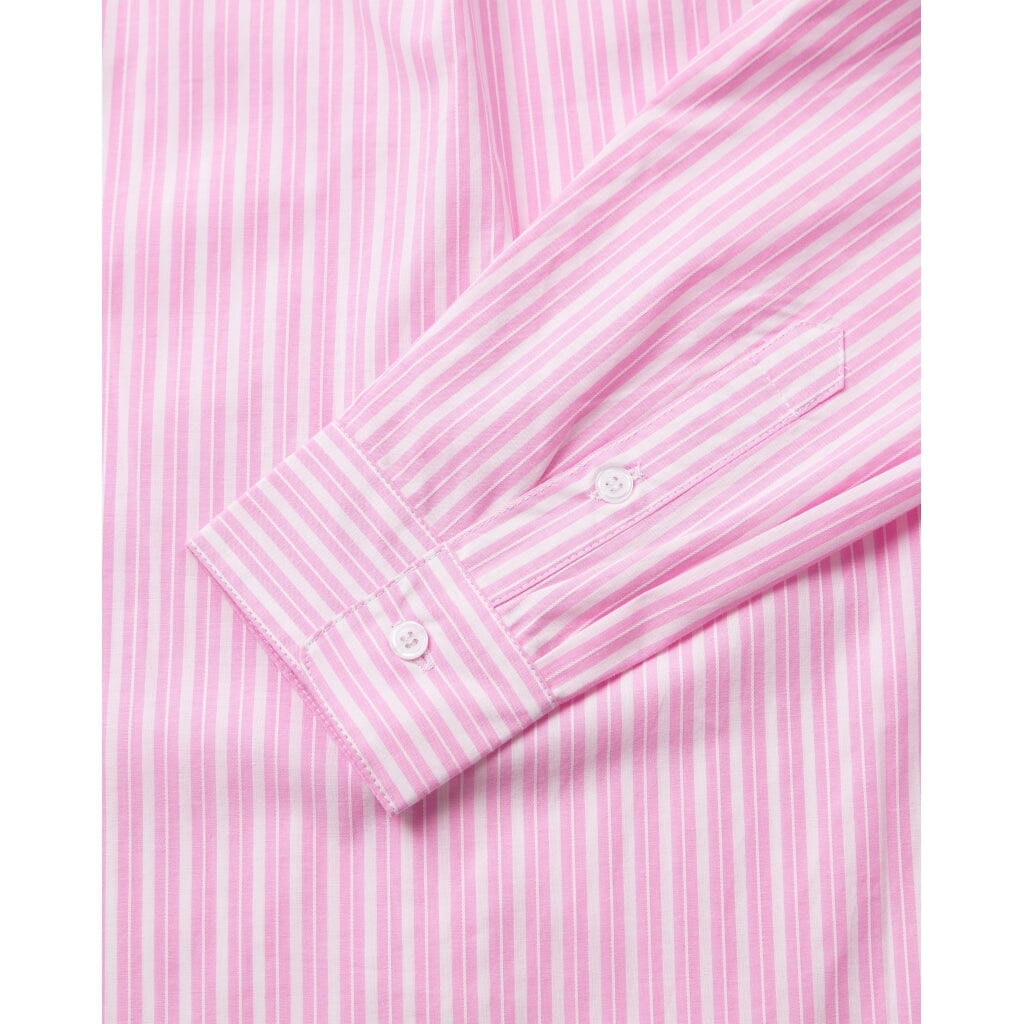 H2O - Rønne Essential Pajamas Shirt L/S 101018-1 - 7093 - Pink/White Skjorter 