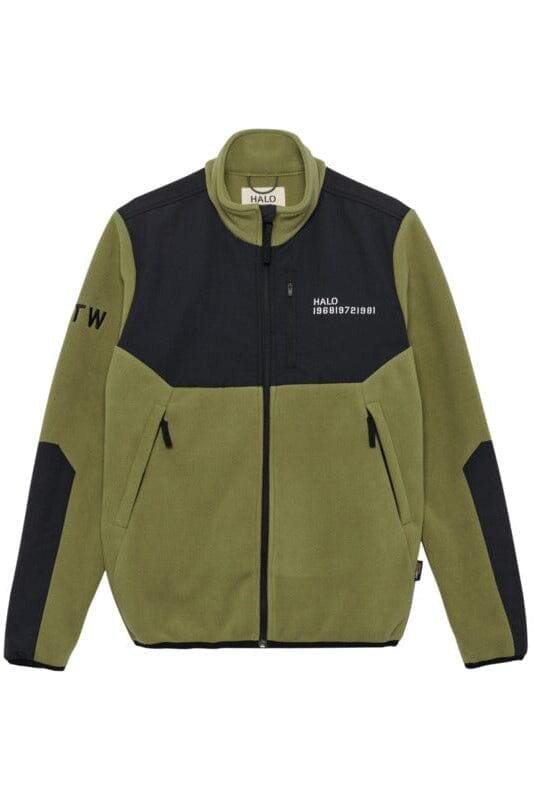 Halo - Blocked Zip Fleece 610209 - 6096 - Olive Drab Jakker 