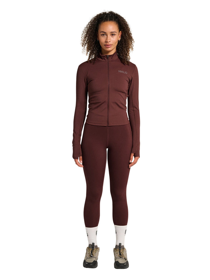 Halo - Women Full Zip 2.0 233016 - 8415 - Bitter Chocolate Bluser 