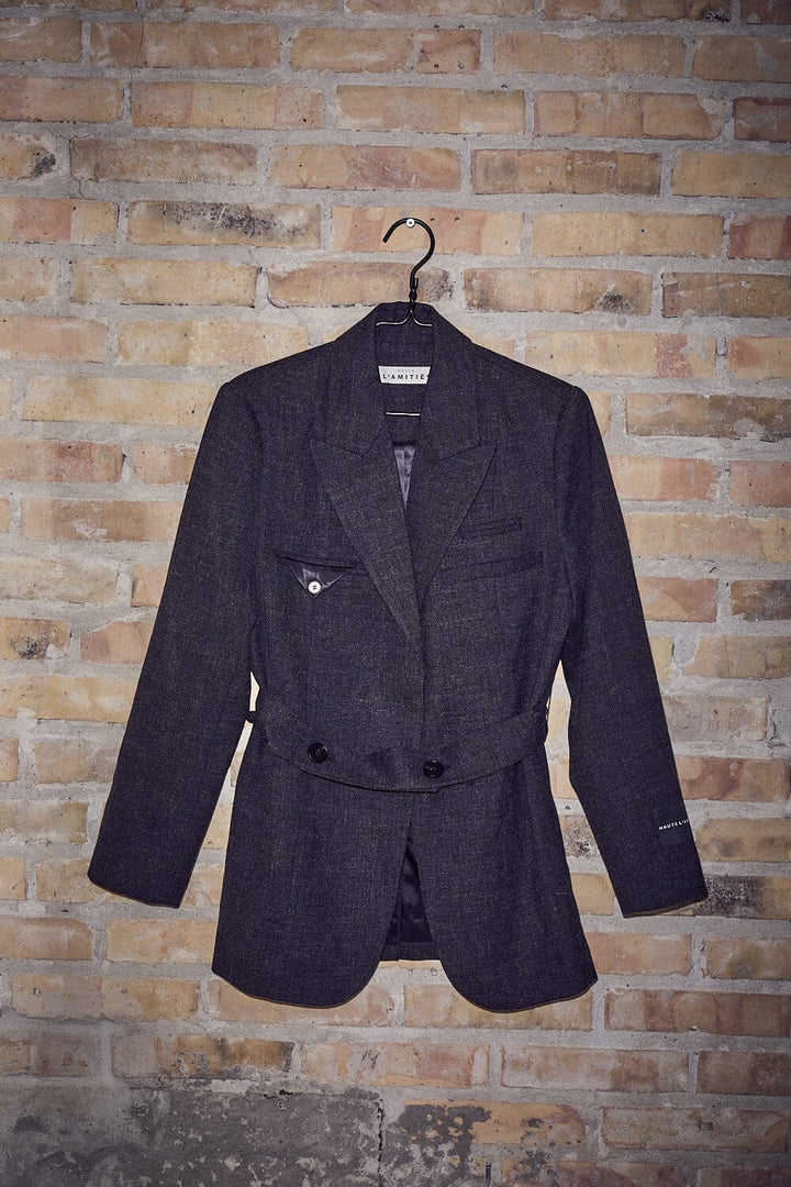 Haute L'Amitié - Bellis Belt Blazer HL10788 - Antracit Melange Blazere 