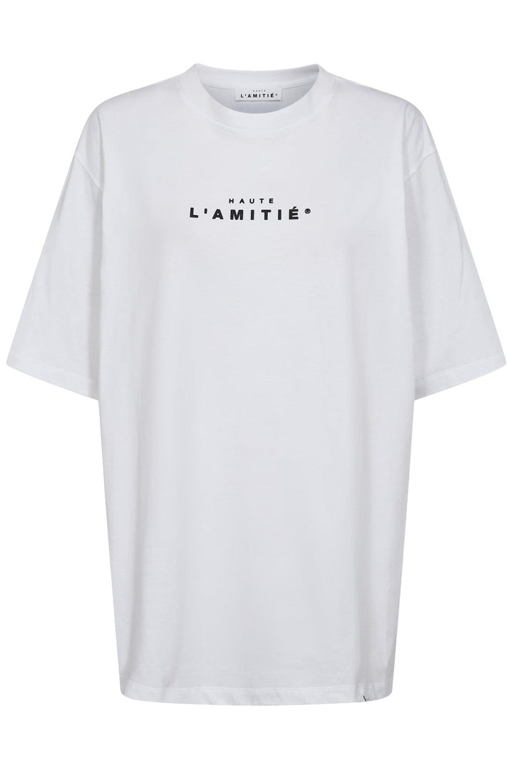 Haute L'Amitié - Crew Rub Print Tee HL10385 - White T-shirts 