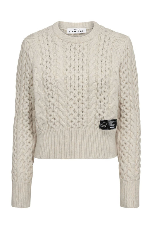 Haute L'Amitié - Duke Cable Knit HL10770 - Oyester Strikbluser 