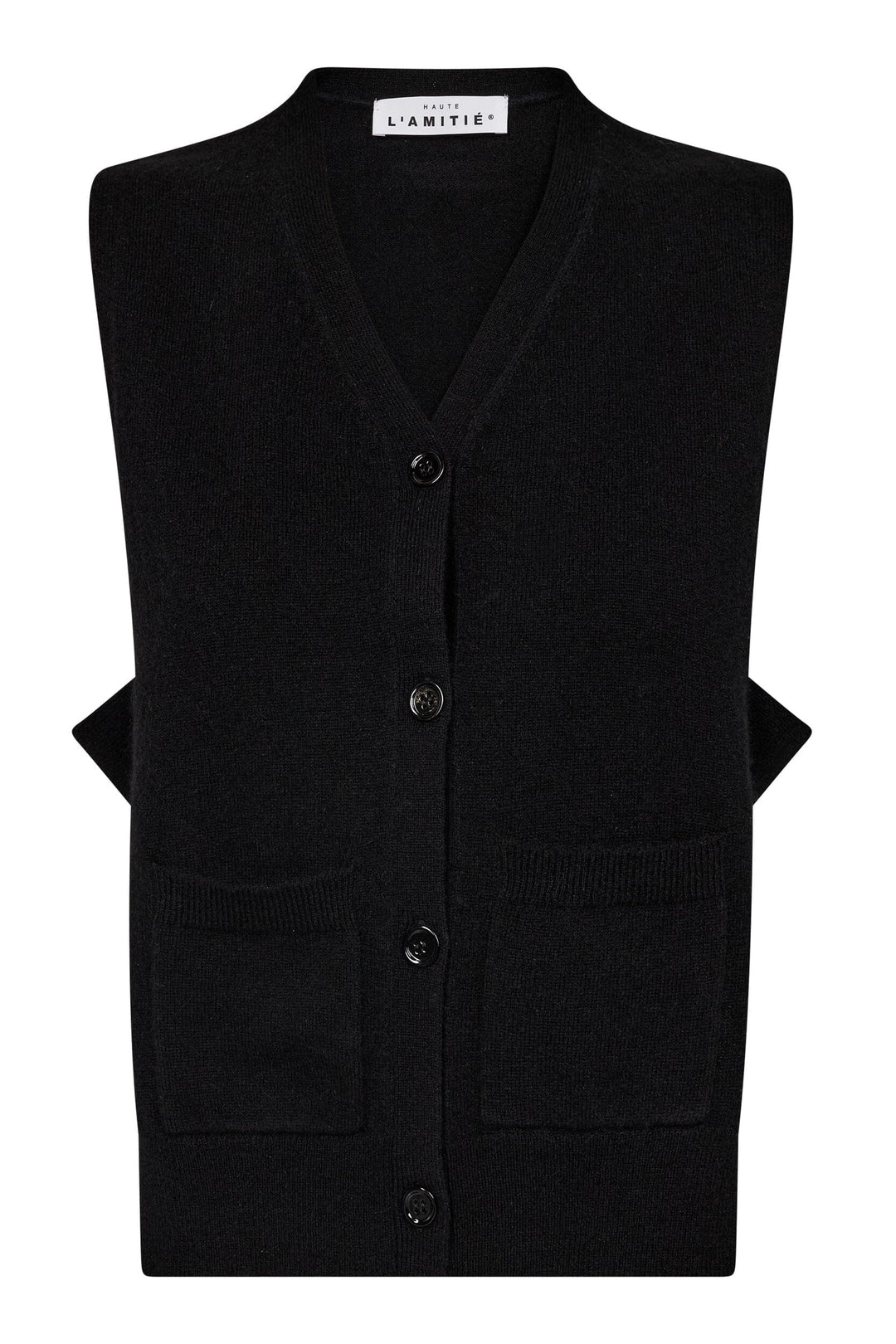Haute L'Amitié - Duke Cut Vest Hl10972 - Black Strikbluser 