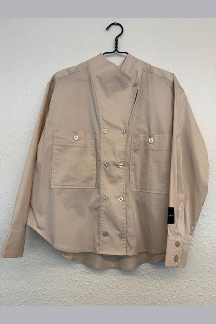 Haute L'Amitié - High Collar Shirt HL10840 - Vanilla