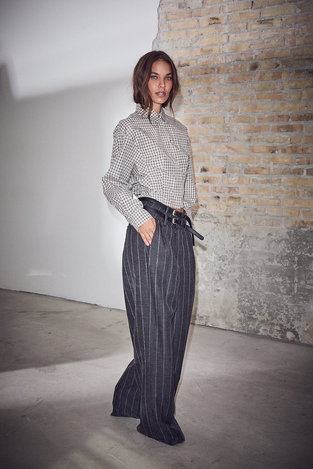 Haute L'Amitié - Ivanna Belt Pant HL10831 - Dark Grey Bukser 