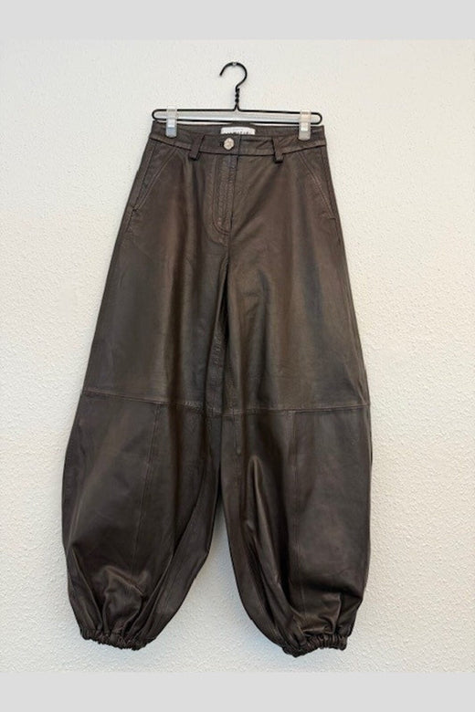 Haute L'Amitié - Jasmin Leather Harem Pant HL10541 - Mocca