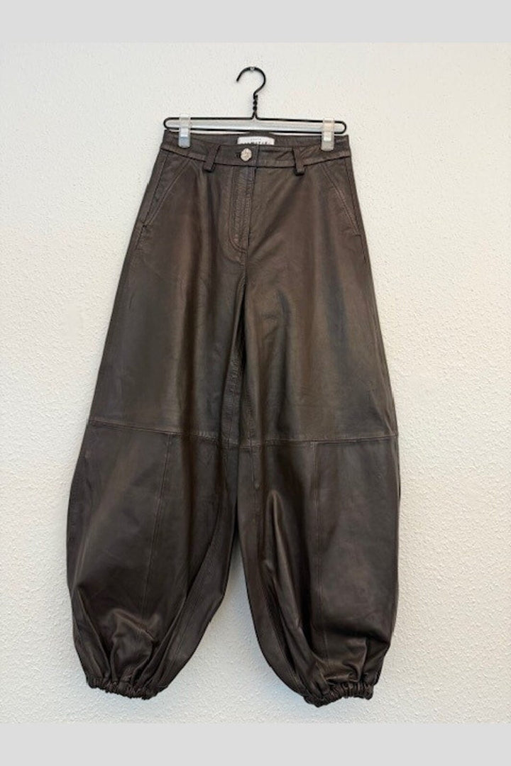 Haute L'Amitié - Jasmin Leather Harem Pant HL10541 - Mocca